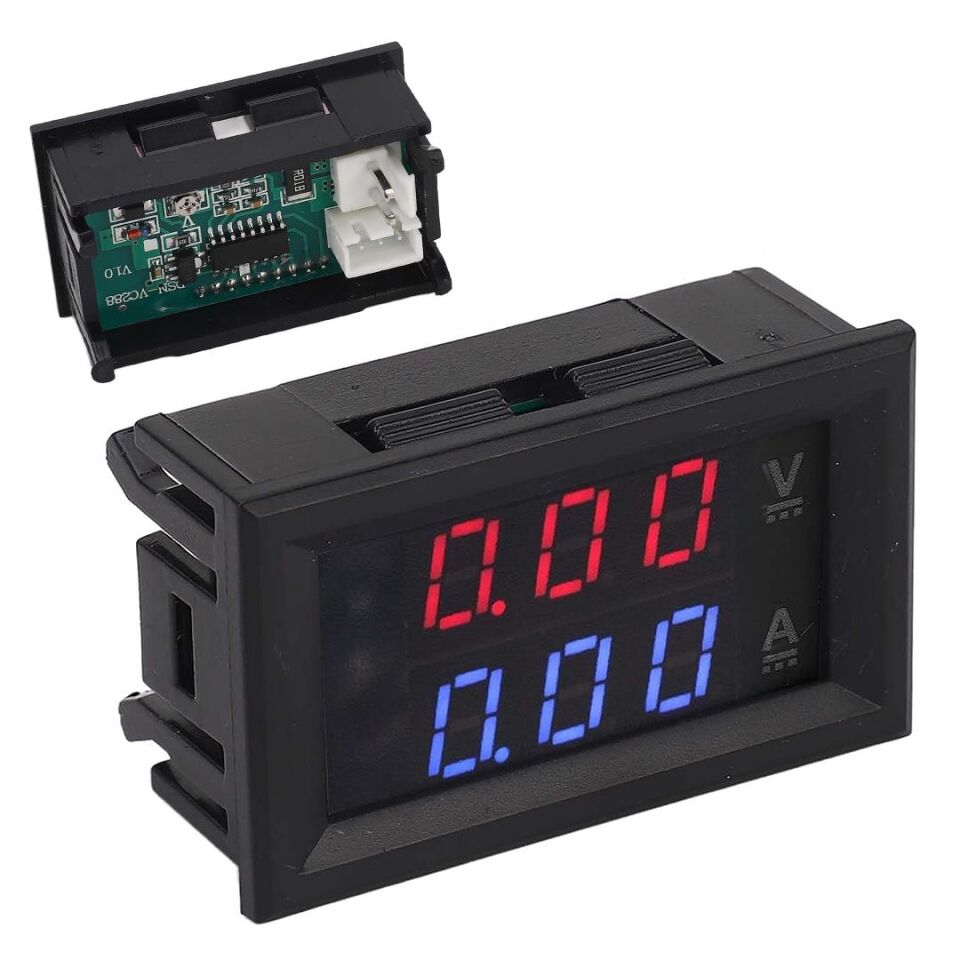 Powermaster IC278B Dijital Volt Ampermetre DC Pano Tip Voltmetre Voltaj Ölçüm Gösterge Cihazı