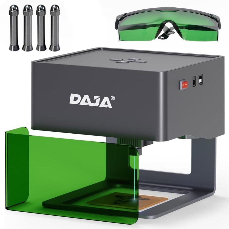 Ayt Daja DJ6 Lazer Gravür Baskı Kesim Oyma Makinesi Profesyonel Lazer İşleme Çözümü 80x80mm Çalışma Alanı Kesim Yakma