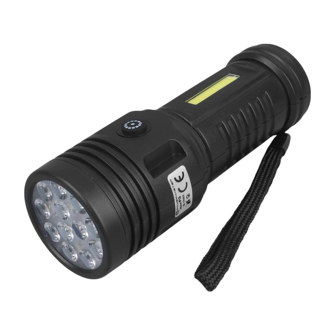 Ayt Powermaster Pm-26722 Plastik 4+2 Modlu Şarjlı 12 Ledli El Feneri Kamp Lambası Işıldak