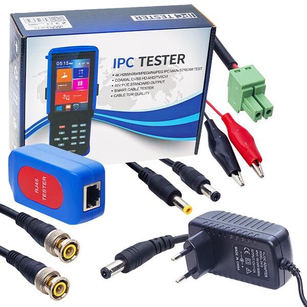 Magbox IP-AHD-Analog CCTV 4.3” Dokunmatik Ekran 48V Poe Kamera Test Cihazı (SD Kart-Wifi Desteği)