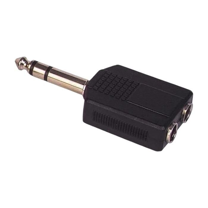6.3 Mm Stereo Erkek 6.3 Mm Stereo Dişi x 2 Çevirici Jack
