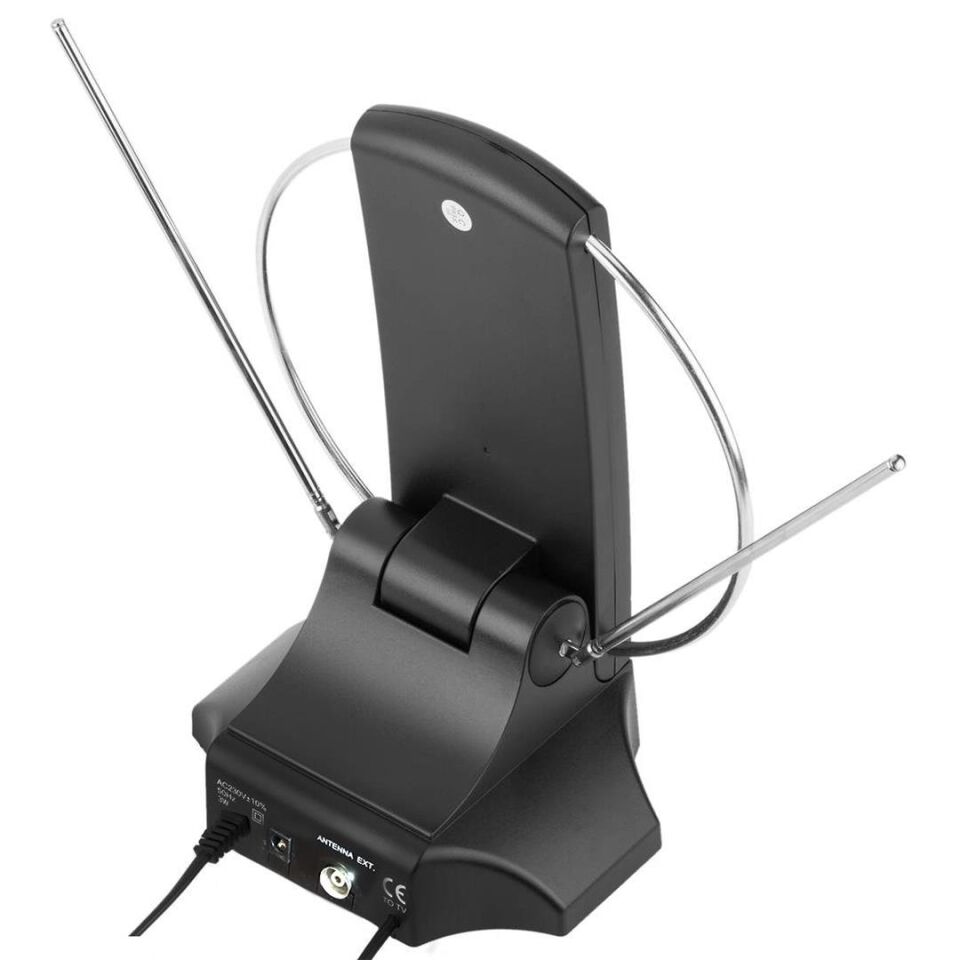 Powermaster SG-029A Saatli UHF VHF TV Üstü Anten İç Mekan TV Anteni Karasal Yükselticili Tüplü Tv Anteni