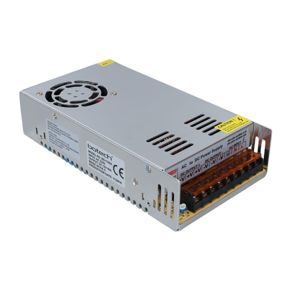 Botech Bs-1140a 12 Volt 40 Amper 480 Watt Metal Kasa Adaptör Şerit Led Adaptörü