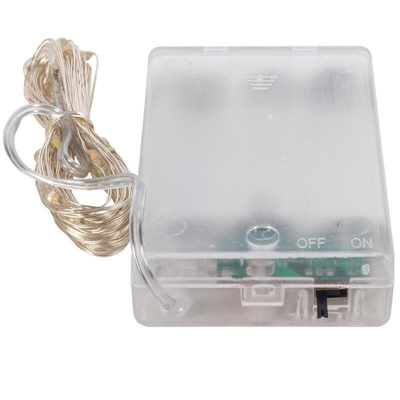 Ayt Powermaster 3xAA Pilli 4 Renkli Rgb Sabit 10 Metre Kablolu Bağ Led Aydınlatma Ağaç Süsleme Işığı