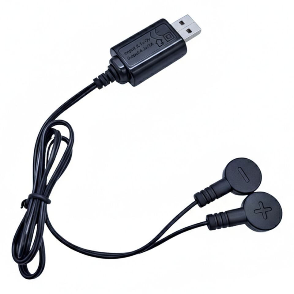 Powermaster PM-29723 4.2V 1A Manyetik USB Şarj Kablosu Büyük Lityum Piller İçin Portatif Şarj Çözümü