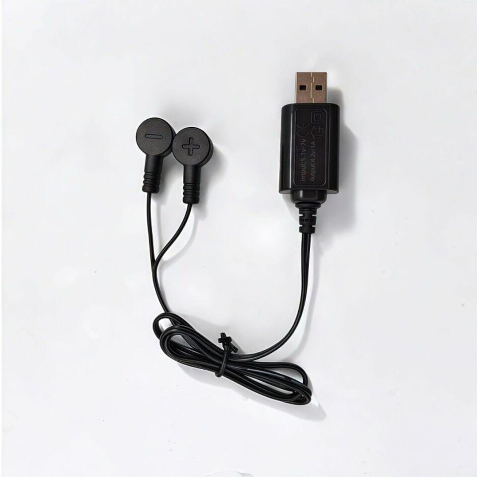 Powermaster PM-29723 4.2V 1A Manyetik USB Şarj Kablosu Büyük Lityum Piller İçin Portatif Şarj Çözümü