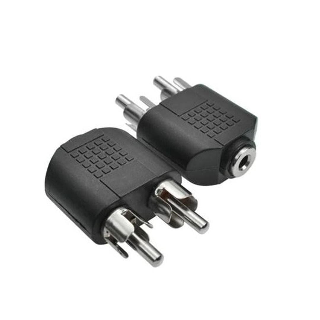Ayt 3.5 Mm Stereo Dişi 2 Rca Erkek Çevirici Jack 2 Renkli Rca Ses Çıkışını 3.5 Mm Kulaklık Çıkışına Dönüştürücü