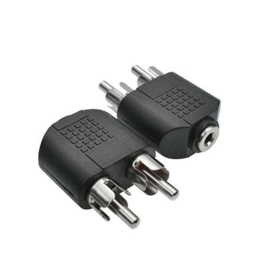 3.5 Mm Stereo Dişi 2 Rca Erkek Çevirici Jack 2 Renkli Rca Ses Çıkışını 3.5 Mm Kulaklık Çıkışına Dönüştürücü
