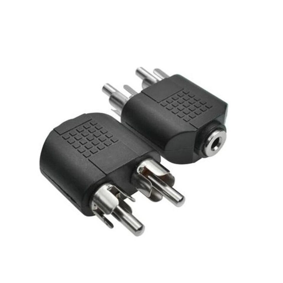3.5 Mm Stereo Dişi 2 Rca Erkek Çevirici Jack 2 Renkli Rca Ses Çıkışını 3.5 Mm Kulaklık Çıkışına Dönüştürücü