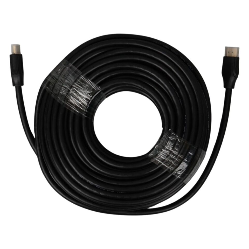 Fully G-507fs Düz Siyah 20 Metre Gold Poşetli Hdmi Kablo Uydu Led Tv Arası Görüntü Kablosu