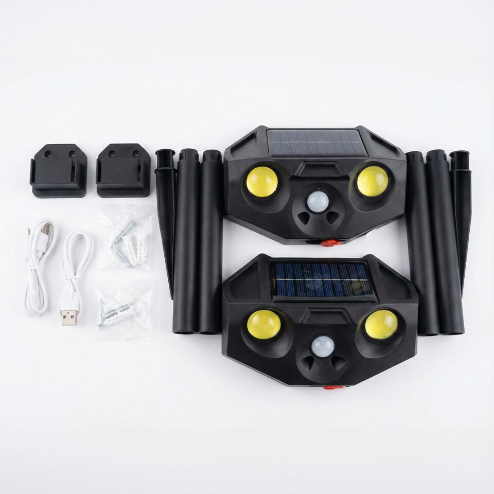Powermaster PM-29074 Beyaz Ve Kırmızı Renkli Hareket Sensörlü Solar Bahçe Aydınlatması