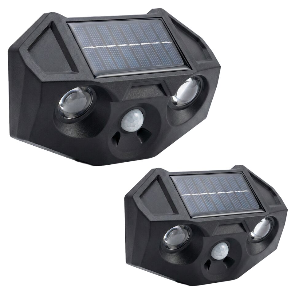 Powermaster PM-29074 Beyaz Ve Kırmızı Renkli Hareket Sensörlü Solar Bahçe Aydınlatması