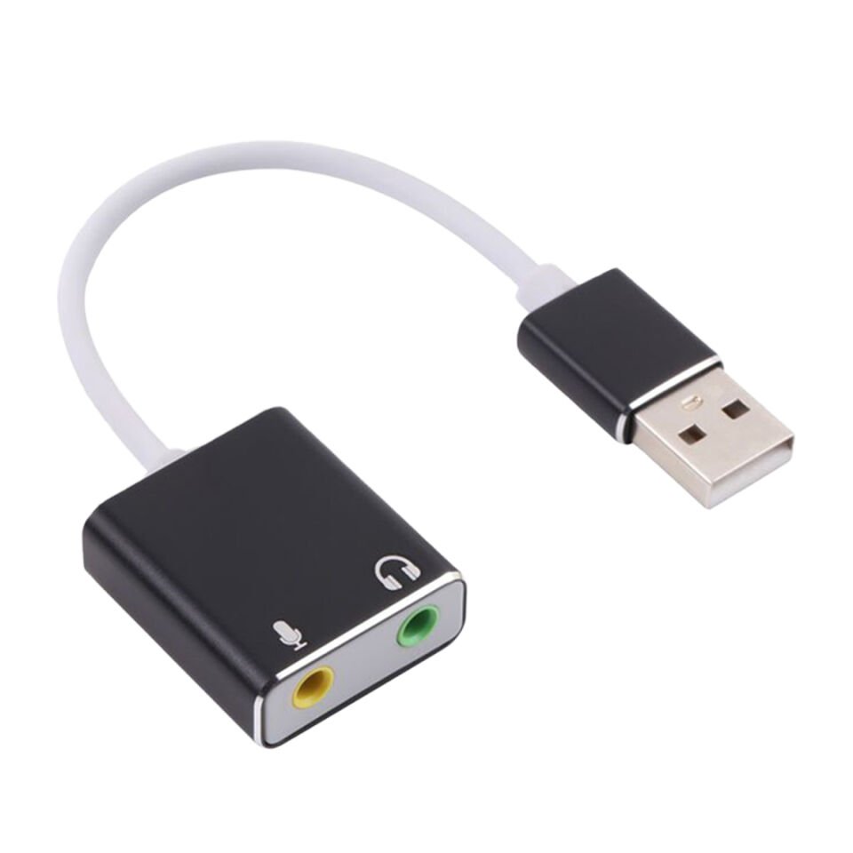 Powermaster Usb 7.1 Ses Kartı Usb Girişini Mikrofon Kulaklık Girişine Çevirici Dönüştürücü
