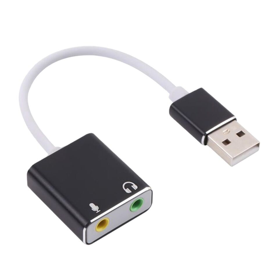 Powermaster Usb 7.1 Ses Kartı Usb Girişini Mikrofon Kulaklık Girişine Çevirici Dönüştürücü