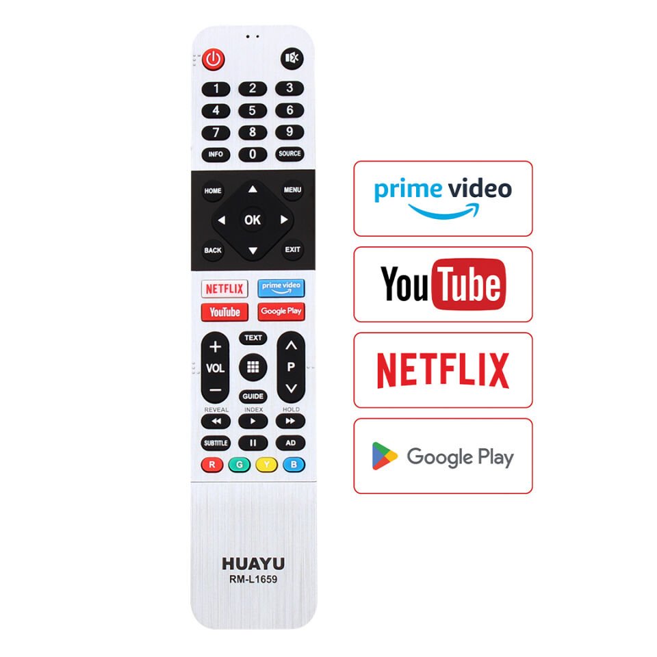 Huayu Kl RM-L1659 Arçelik-Beko-Grundıg Netflix-Prime Video-Google Play Tuşlu LCD-LED Tv Unıversal Kumanda