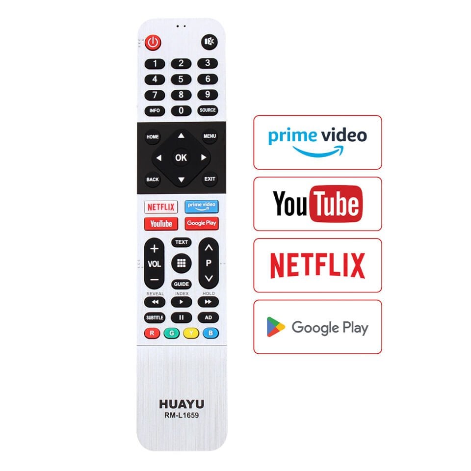 Huayu Kl RM-L1659 Arçelik-Beko-Grundıg Netflix-Prime Video-Google Play Tuşlu LCD-LED Tv Unıversal Kumanda