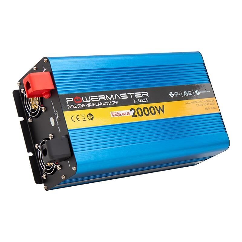 Powermaster PWR-2000 12 Volt 2000 Watt Pure Sinüs Wave İnverter