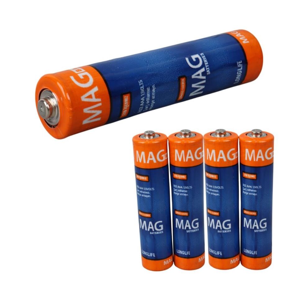 Ayt Mag Batteries MG-26172 Karbon Çinko AAA 60 lı Paket İnce Kalem Kumanda Pili AAA R03