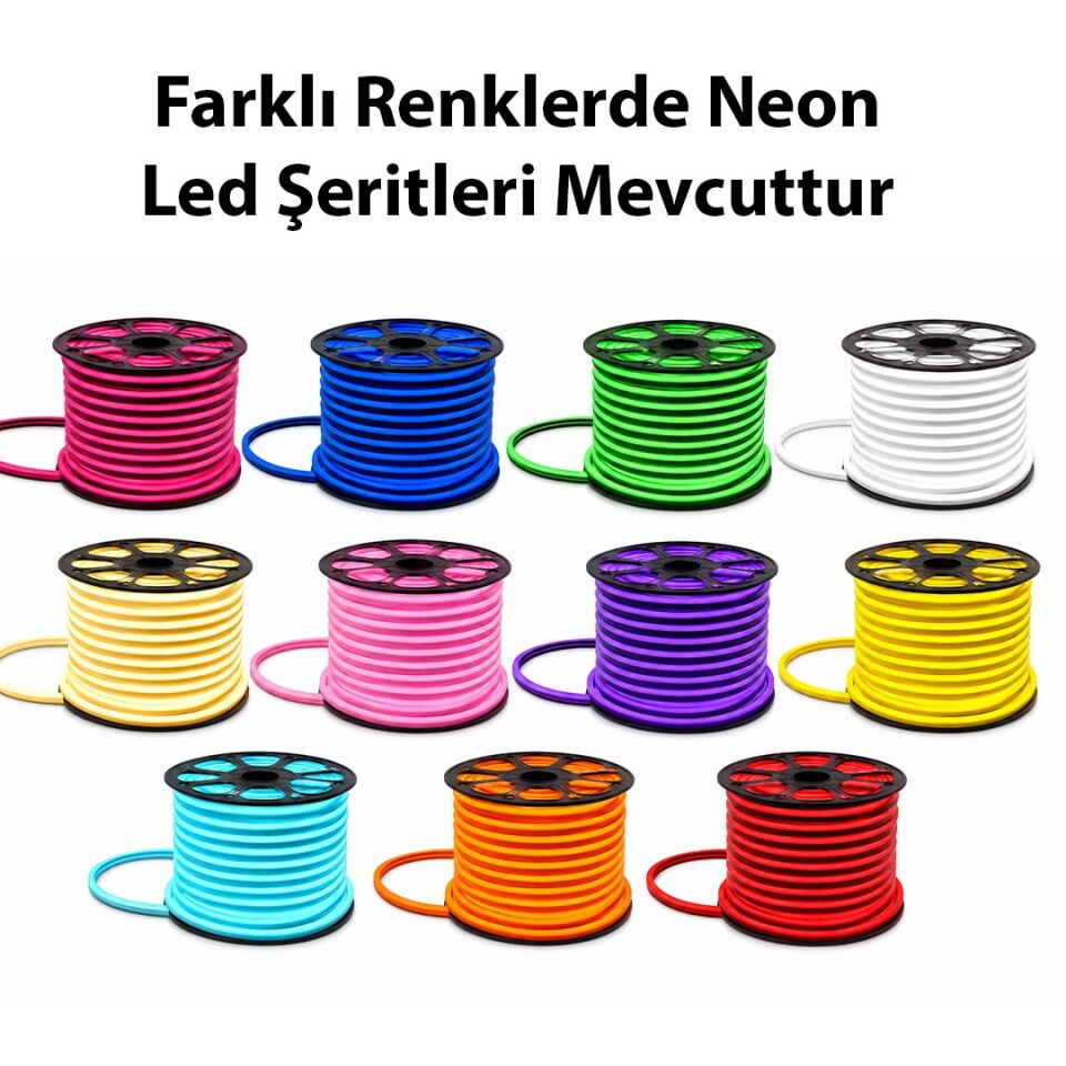 Powermaster PM-5286 Silikon Kaplama 12 Volt 100 Metre Mavi Neon Led Şerit Aydınlatma