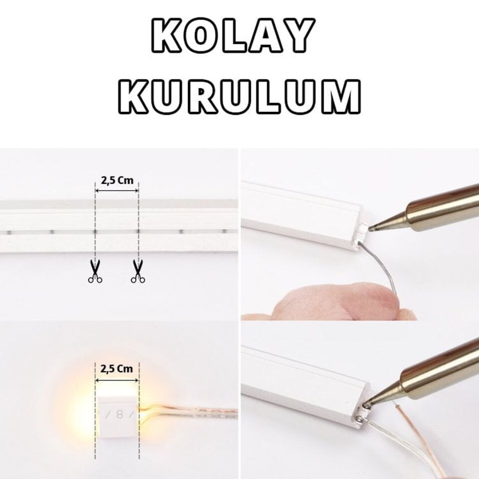Powermaster PM-5286 Silikon Kaplama 12 Volt 100 Metre Mavi Neon Led Şerit Aydınlatma