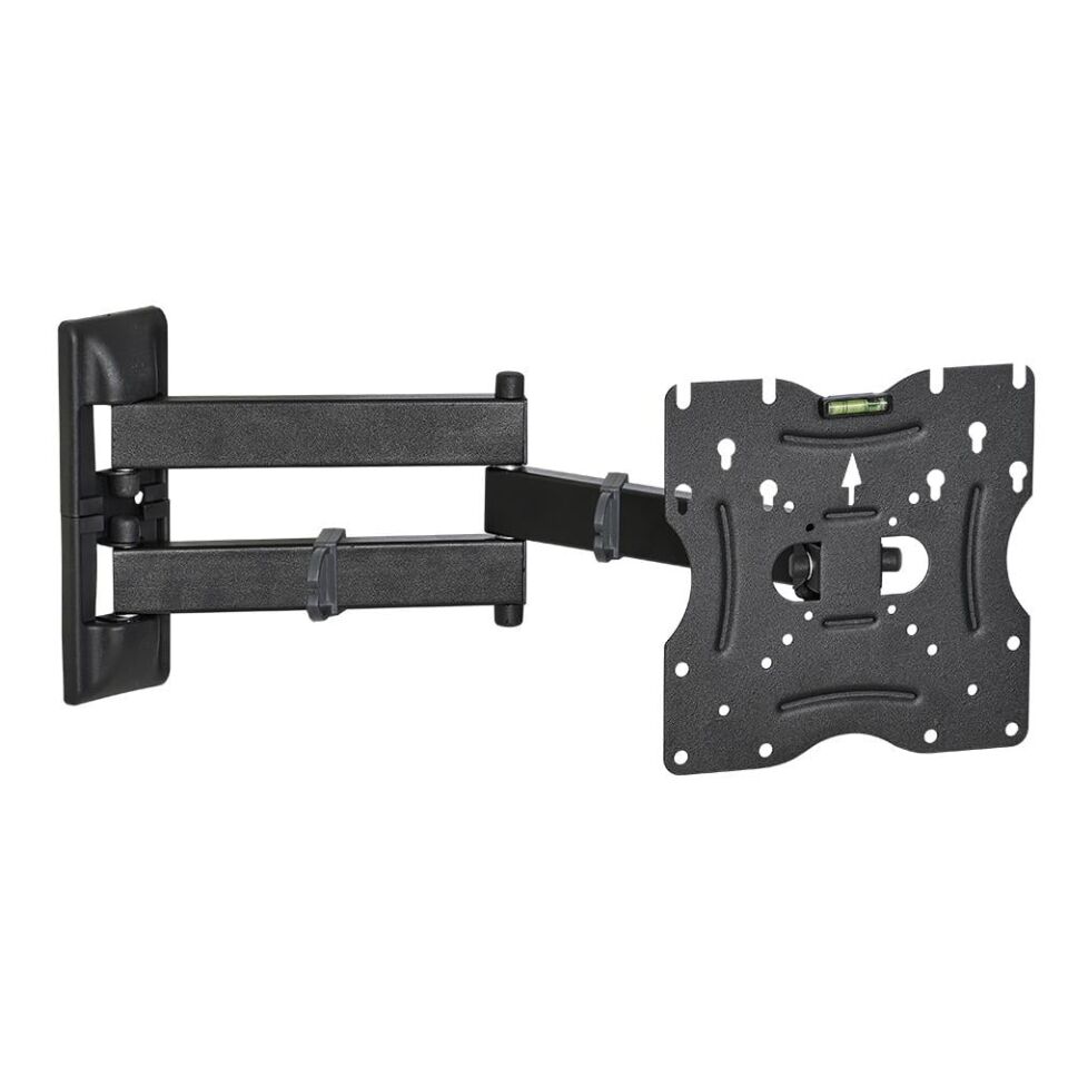 Ayt 22-49 İnç Hareketli Siyah LCD LED TV Monitör Duvar Askı Aparatı 55-124 Ekran Arası 30 Kg Taşır