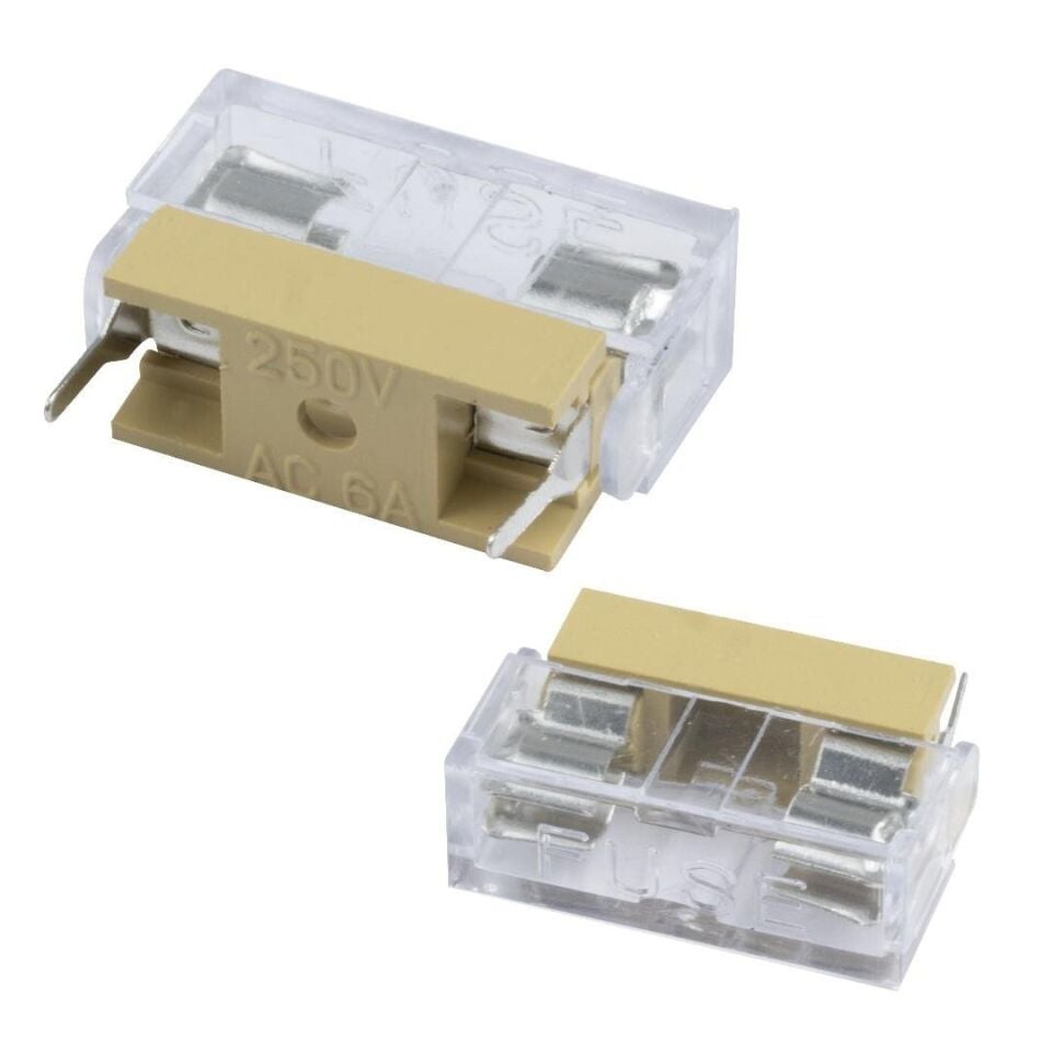 Ayt Diktörtgen Tip 5x20 Pcb Sigorta Yuvası Dikdörtgen Tip