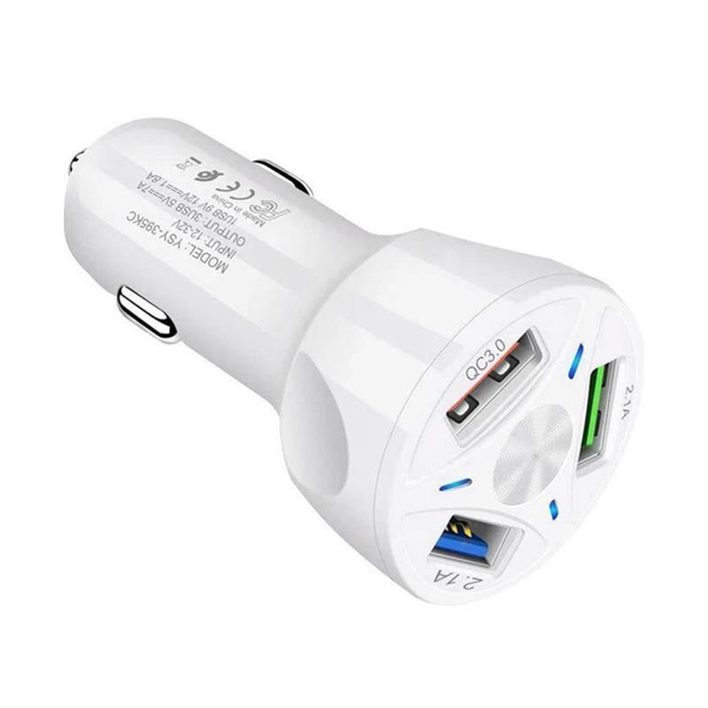 Powermaster TE-091 3 lü Usb Çakmaklık QC 3.0 Hızlı Araç Şarj Cihazı Oto Çakmaklık Şarj Aleti