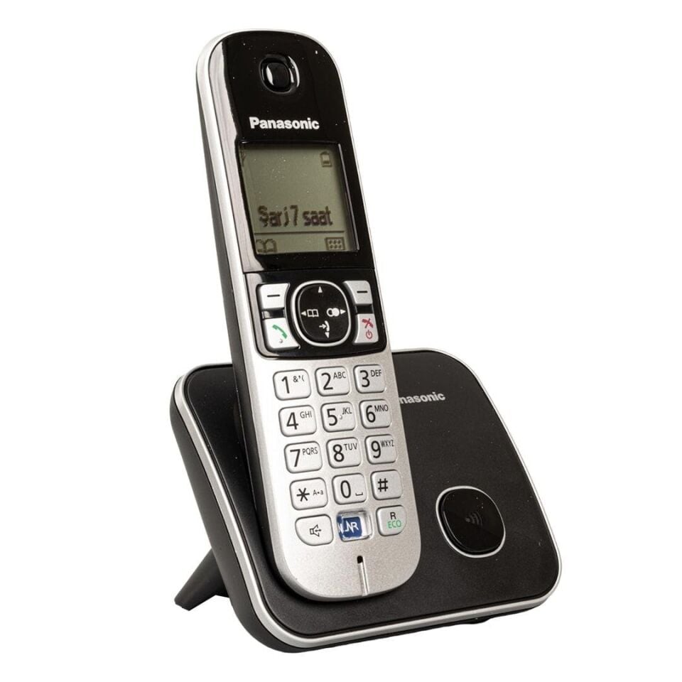 Panasonic KX-TG6811 Dect Telsiz Telefon Siyah Arayan Numarayı Gösterir Bebek Telsizi Oda Dinleme