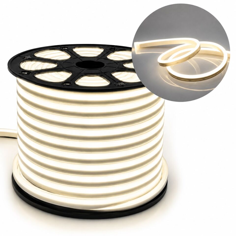 Powermaster PM-5289 Silikon Kaplama 12 Volt 100 Metre Günışığı 4000K Neon Led Şerit Aydınlatma