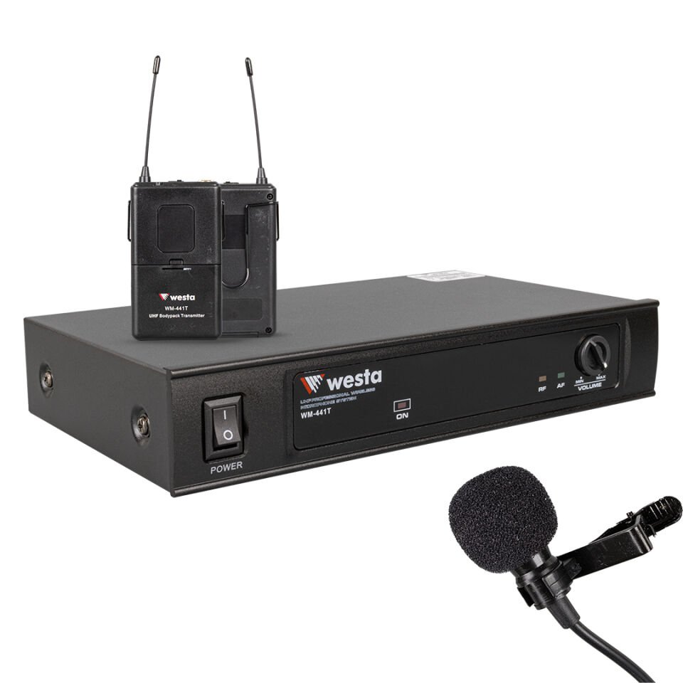 Westa WM-441T Uhf Çift Kanal 1 Yaka Telsiz Mikrofon