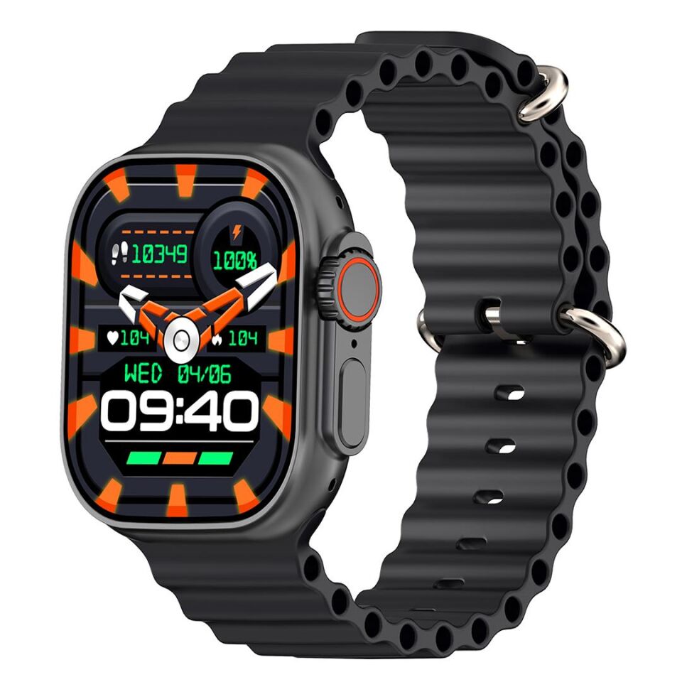 Hytech W69 Watch IOS Ve Android Uyumlu Mactive 2.05 İnç Geniş Ekranlı Siyah Akıllı Saat