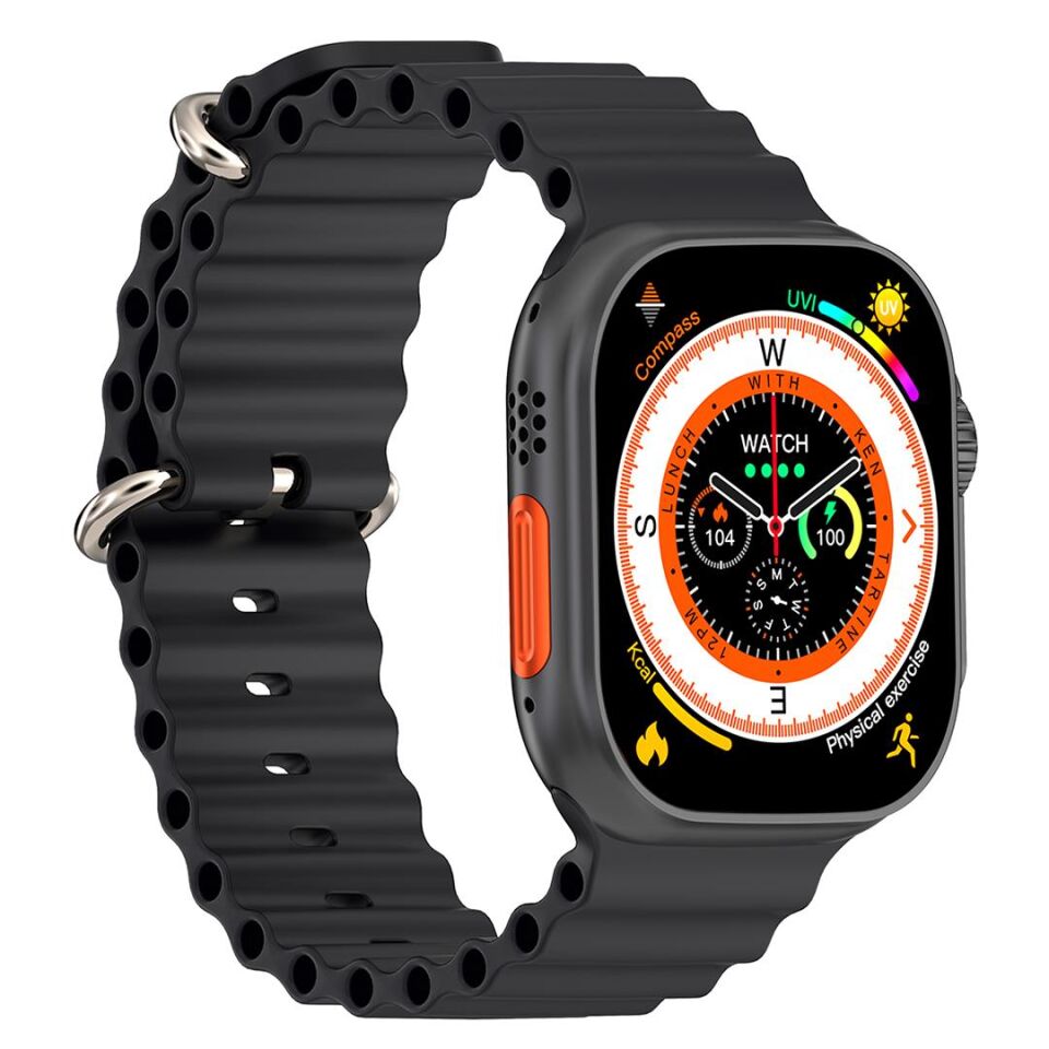 Hytech W69 Watch IOS Ve Android Uyumlu Mactive 2.05 İnç Geniş Ekranlı Siyah Akıllı Saat