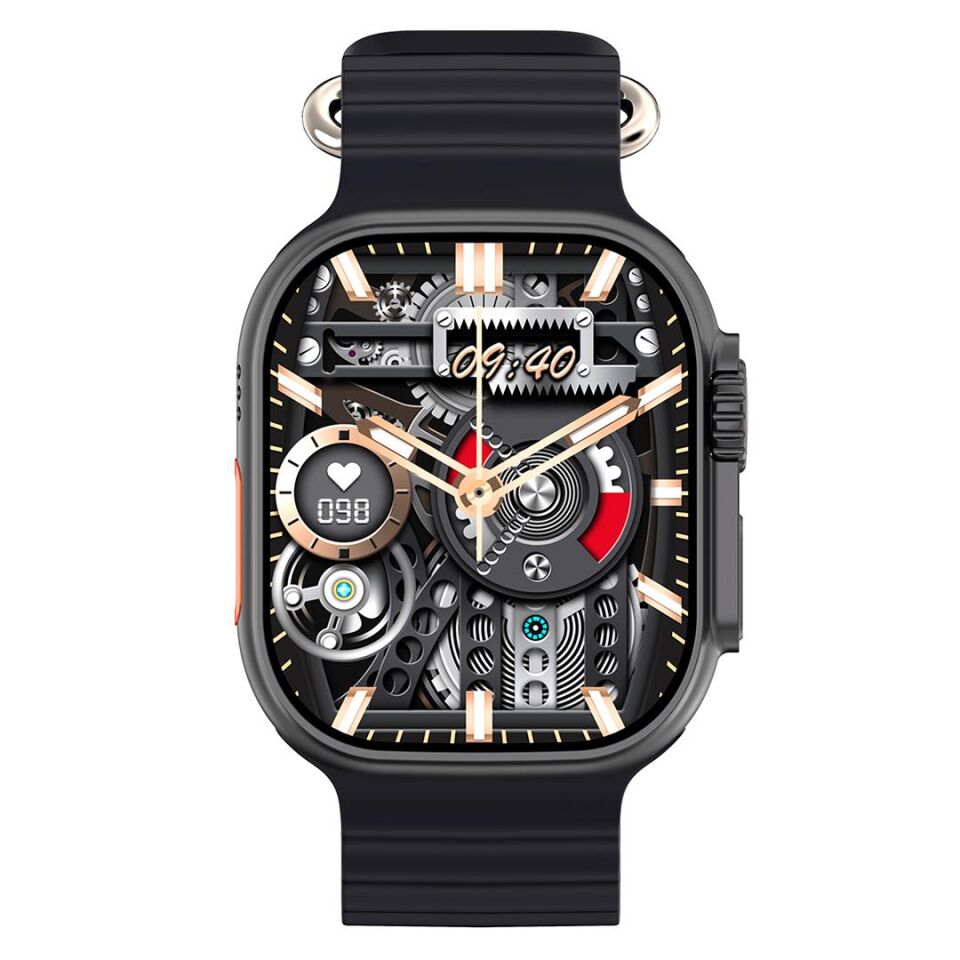 Hytech W69 Watch IOS Ve Android Uyumlu Mactive 2.05 İnç Geniş Ekranlı Siyah Akıllı Saat