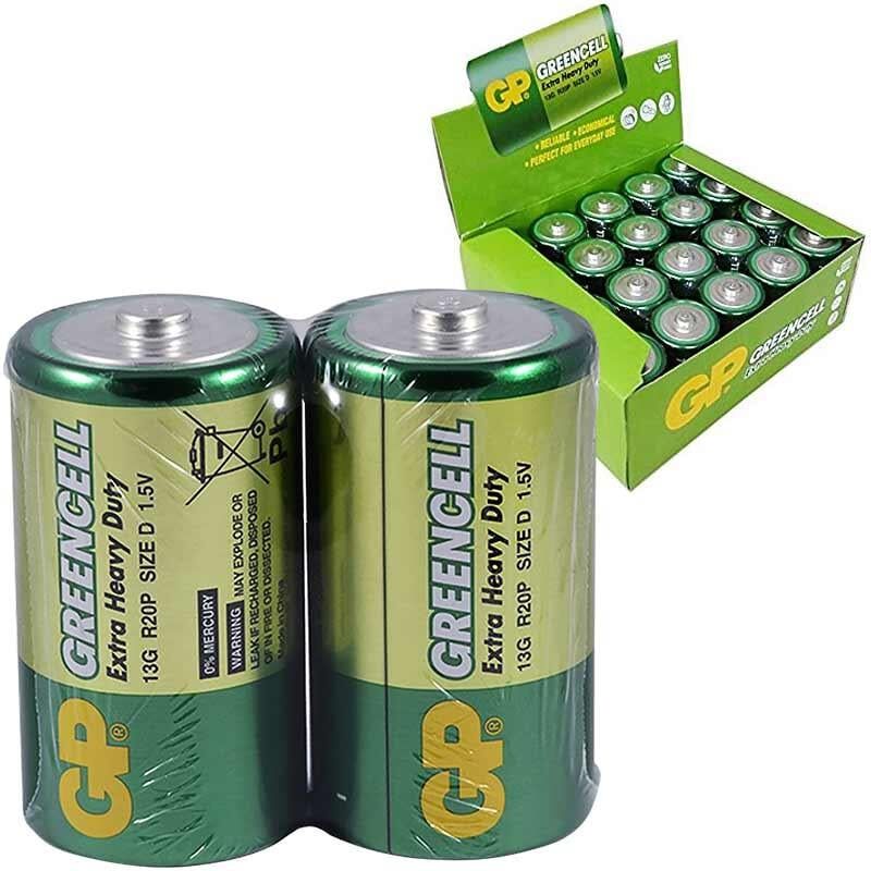 GP 13G 2S2 R20 Büyük D Boy Pil 20'li Paket