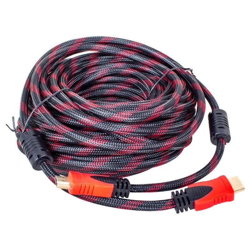 Powermaster 20 Metre Örgülü HDMI Kablosu 1.4 Versyon 3D Ultra Hd Destekli