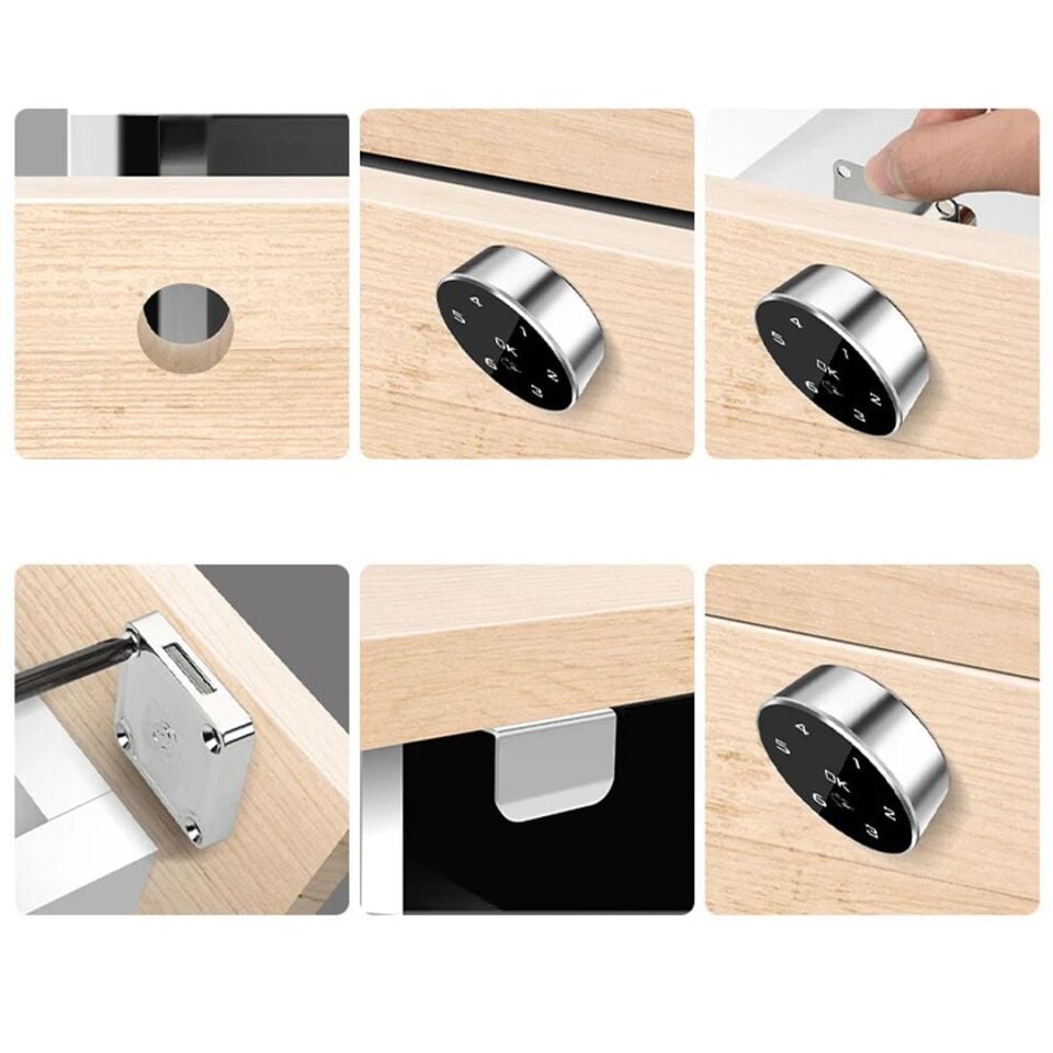 Ayt Powermaster PM-26730 Çekmece Dolap Kilidi Dijital Numaralı Standart Gömme Kilit