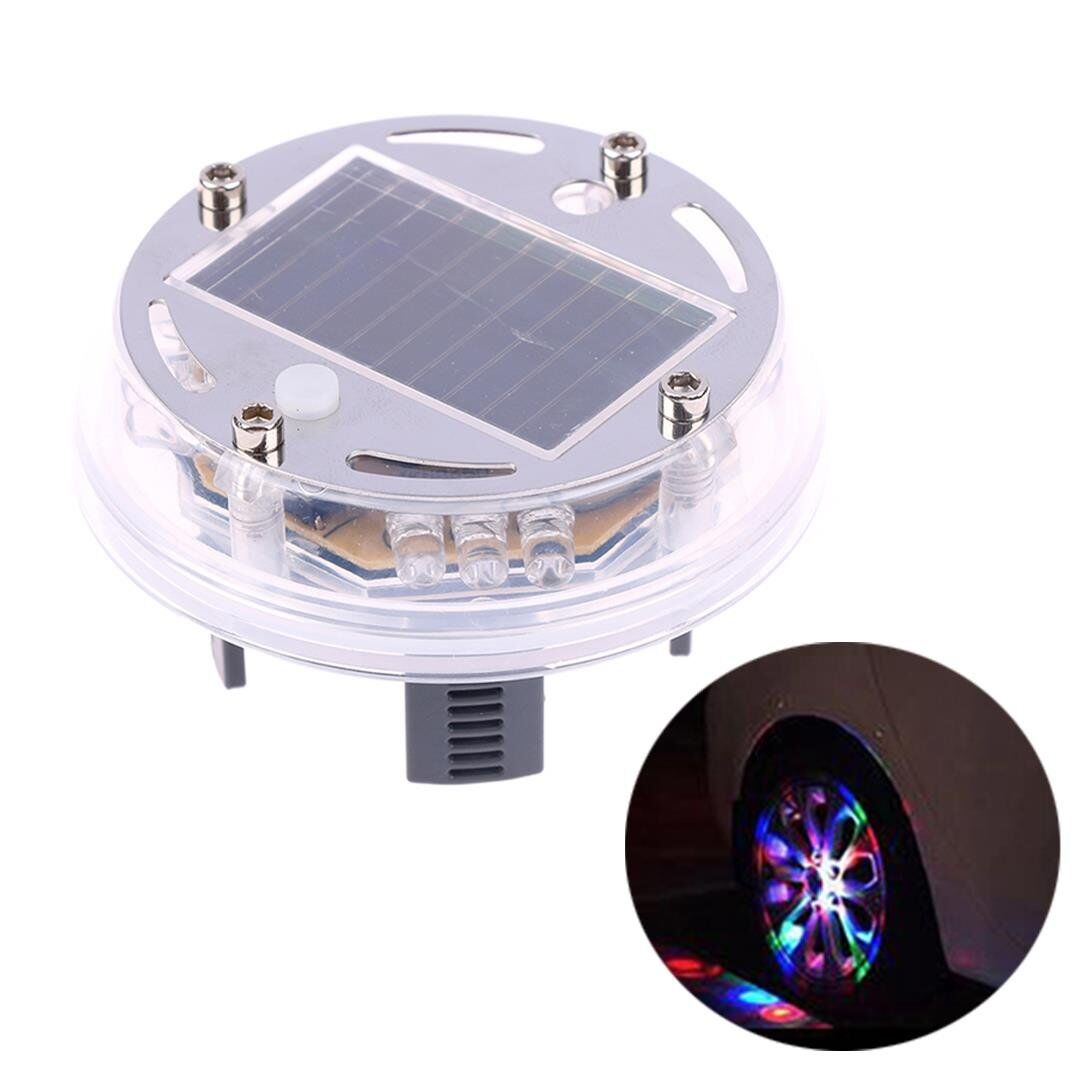 Ayt Sunup Led Işıklı Araba Tekerlek Göbek Kapağı 12 Led 4 Renk 6.5x6.5x4.5cm Oto Jant Ortası Kapak