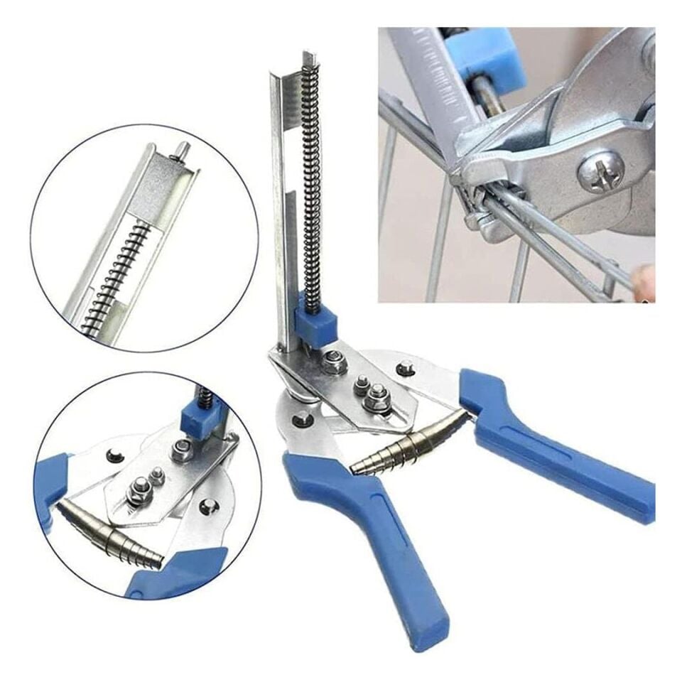 Powermaster PM-20535 Bükümlü Halka Pense Zımba Tipi Pense 600 Adet Klipsli