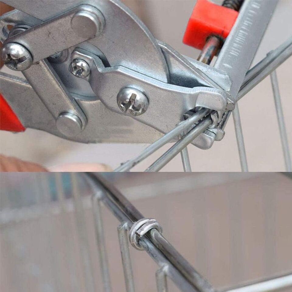 Powermaster PM-20535 Bükümlü Halka Pense Zımba Tipi Pense 600 Adet Klipsli