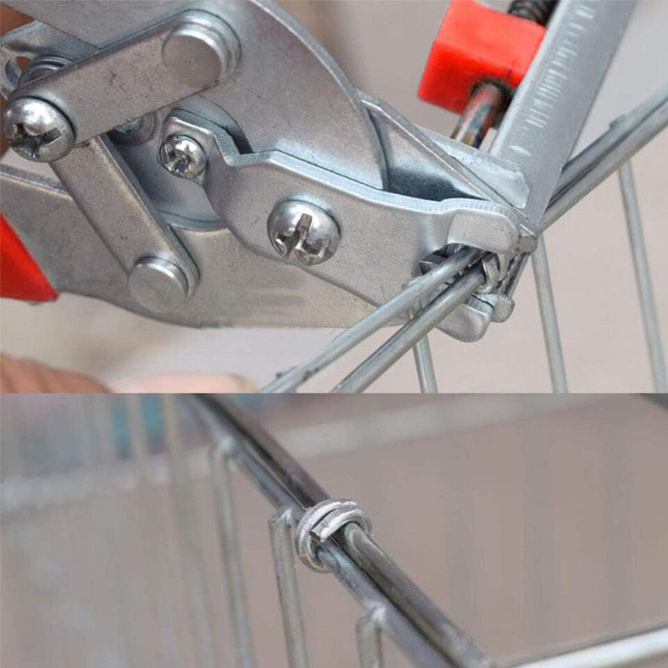 Powermaster PM-20535 Bükümlü Halka Pense Zımba Tipi Pense 600 Adet Klipsli