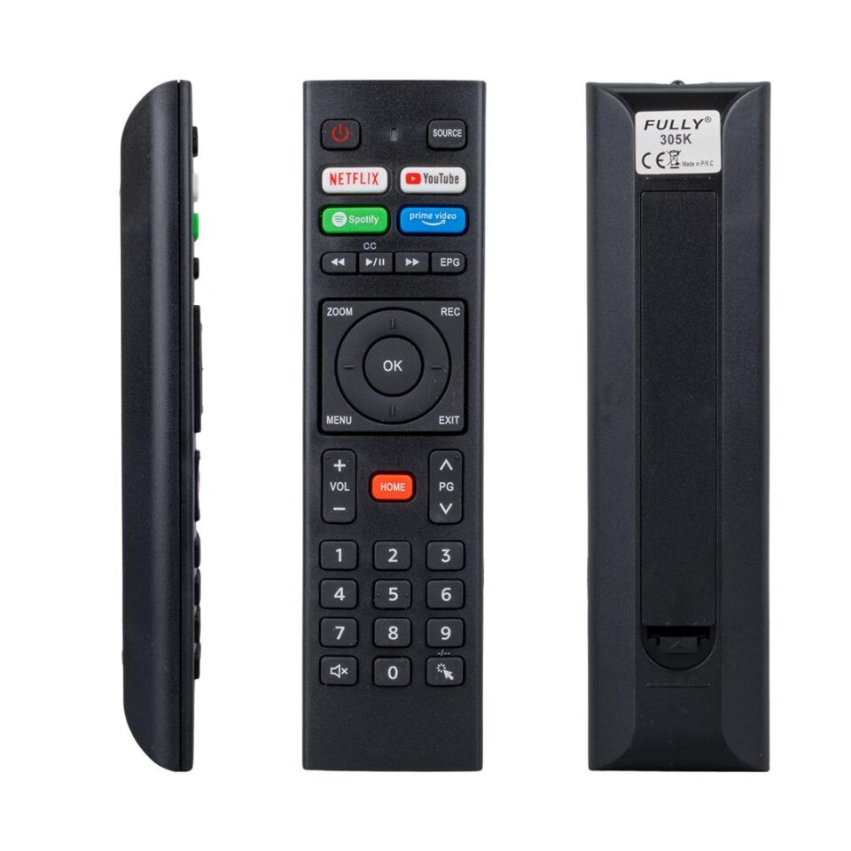 Fully Kl Telenova Netflix Youtube Spotify Prime Video Tuşlu Ses Komutsuz Lcd Led TV Kumandası