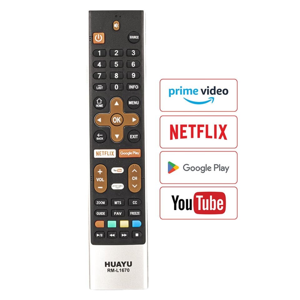 Ayt Kl Skyworth Panasonic Sanyo Motorola Thomson Netflix Google Play Tuşlu Uzaktan Kumanda