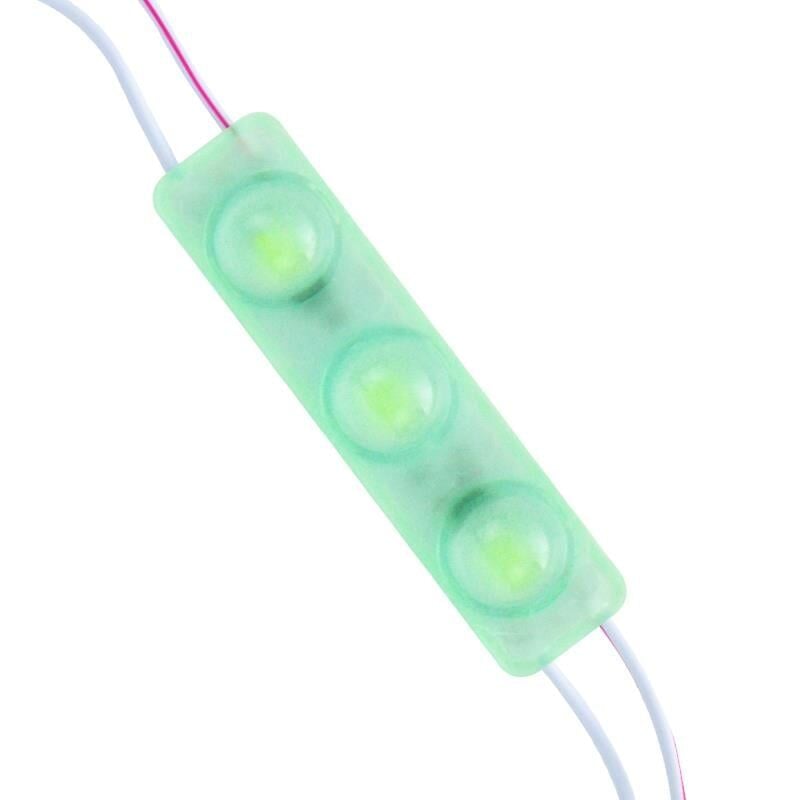 Powermaster 12 Volt 1.5 Watt Yeşil Yanıp Sönen Parlak Tek Renk 2835 69 X 16 Mm Lümen 160 Derece Mercekli Modül Led