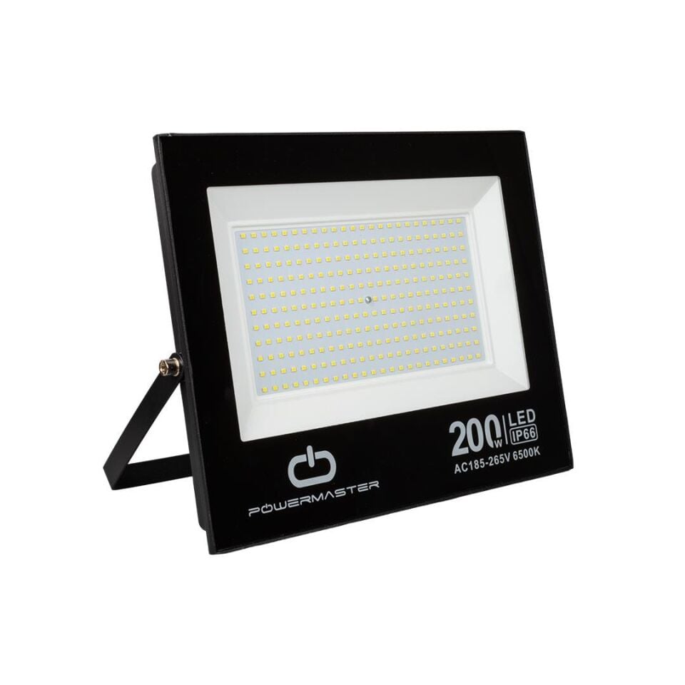 Powermaster Pm-22583 200 Watt 220 Volt Beyaz 6500K İp66 120 Derece Işık Açısı Slim Kasa ed Projektör Aydınlatma