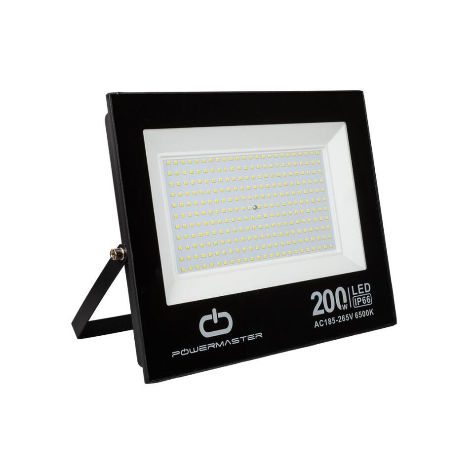 Powermaster Pm-22583 200 Watt 220 Volt Beyaz 6500K İp66 120 Derece Işık Açısı Slim Kasa ed Projektör Aydınlatma