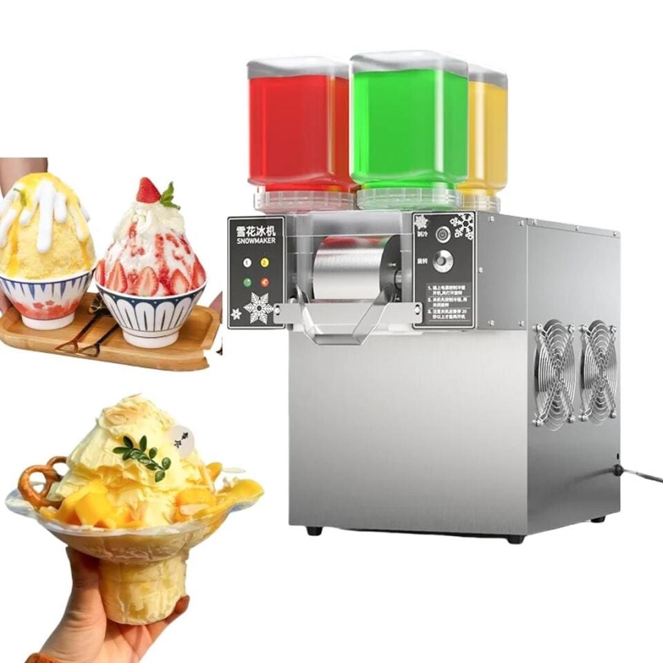 Ayt Jwbetter Kokteyl Milkshake Buz Kar Yapma Makinesi Ticari 4 Renkli Soğuk Makinası AC220V ZB-XBJ124FZ