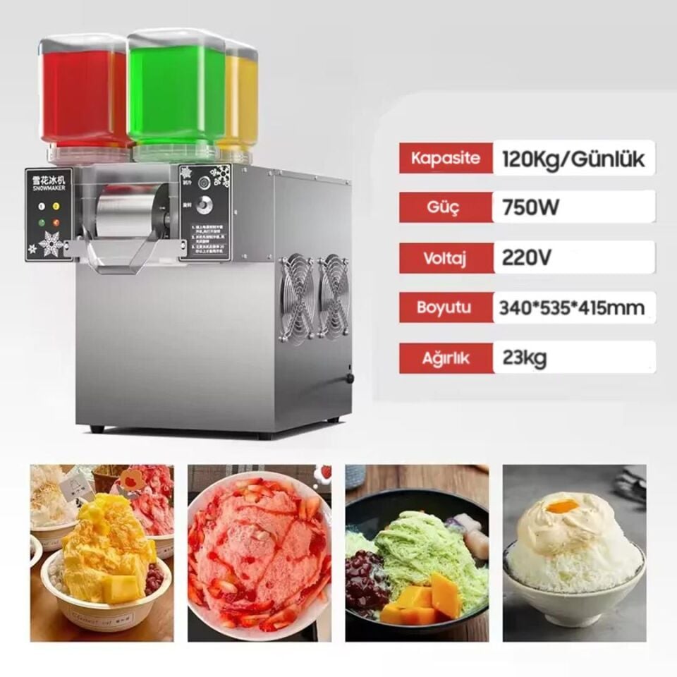 Ayt Jwbetter Kokteyl Milkshake Buz Kar Yapma Makinesi Ticari 4 Renkli Soğuk Makinası AC220V ZB-XBJ124FZ