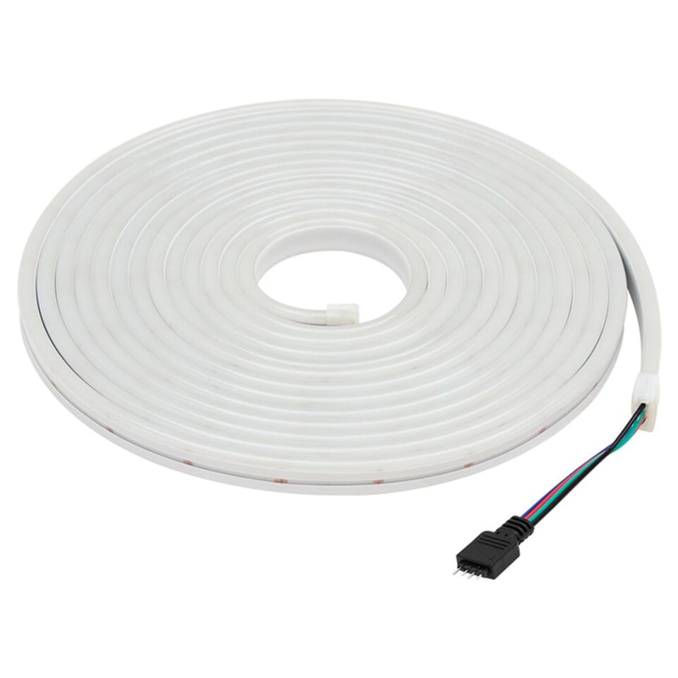 Powermaster PM-17903 Silikon Kaplamalı 12 Volt 5 Metre RGB Neon Led Şerit Aydınlatma
