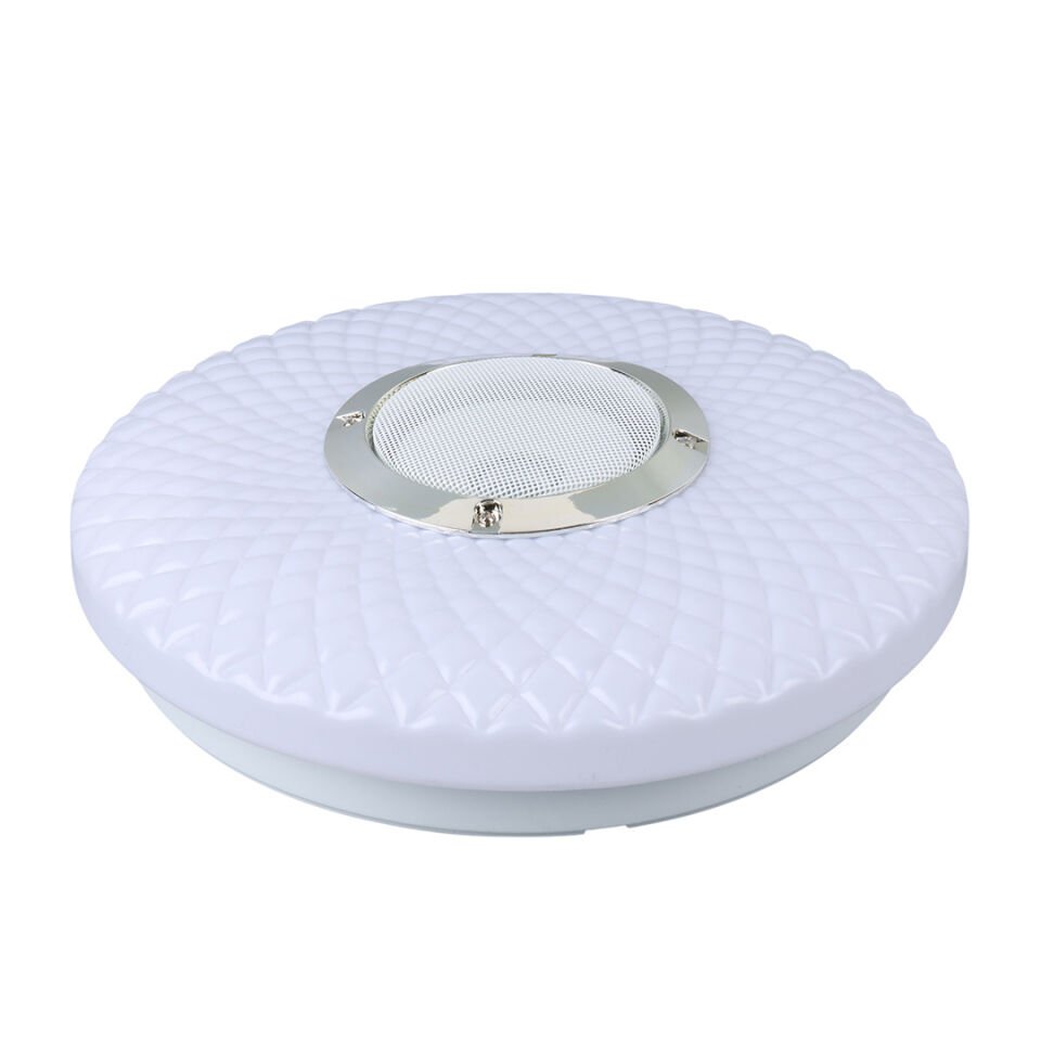 Ayt Poweramster PM-27329 Beyaz 30x6 Cm 24 Watt Bluetooth Hoparlörlü Tavan Aydınlatma Ses Bombası Hoparlör