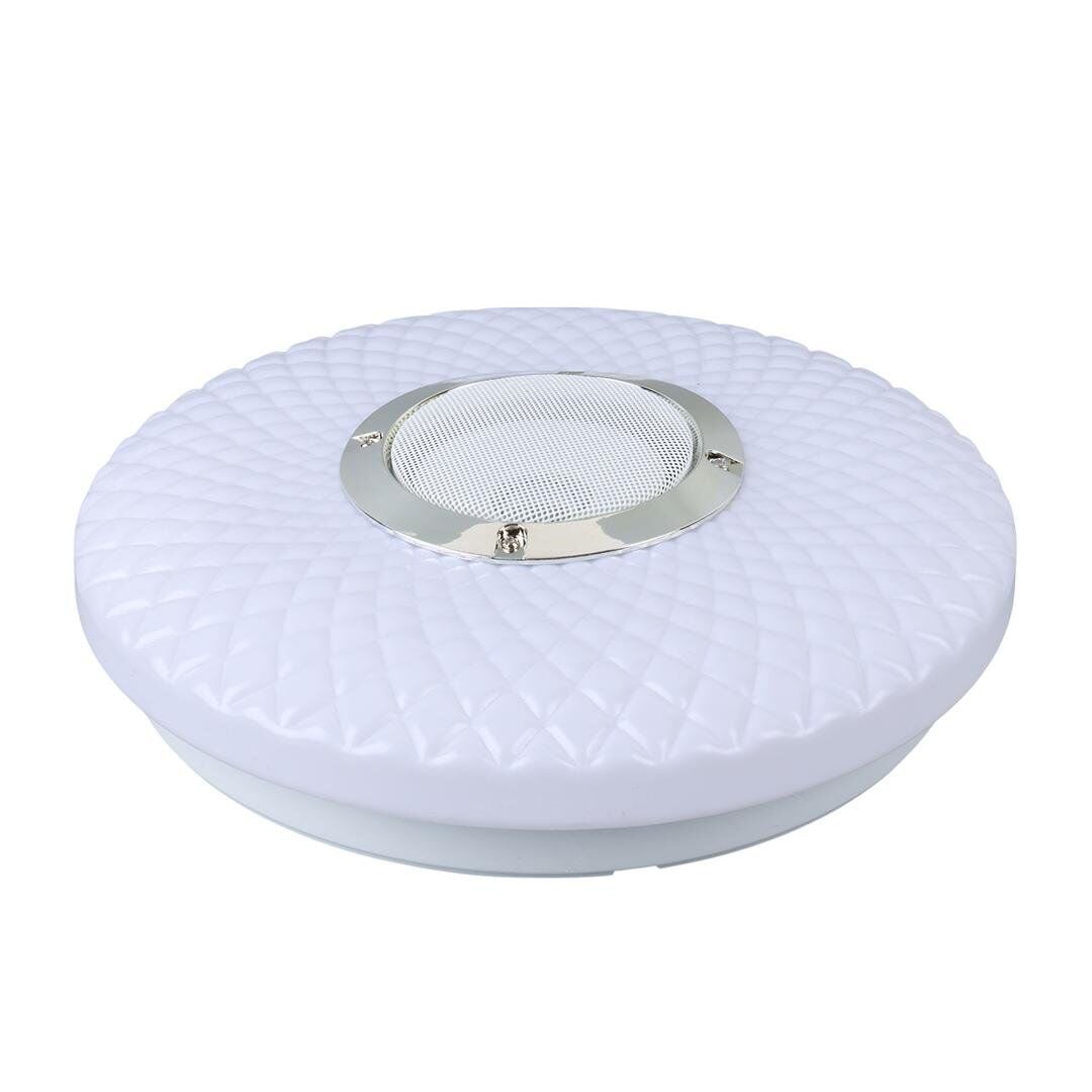 Ayt Poweramster PM-27329 Beyaz 30x6 Cm 24 Watt Bluetooth Hoparlörlü Tavan Aydınlatma Ses Bombası Hoparlör